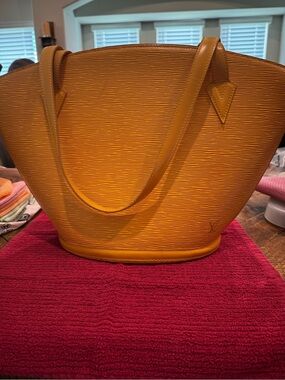 Louis Vuitton Yellow EPI Leather Tote Bag with COA